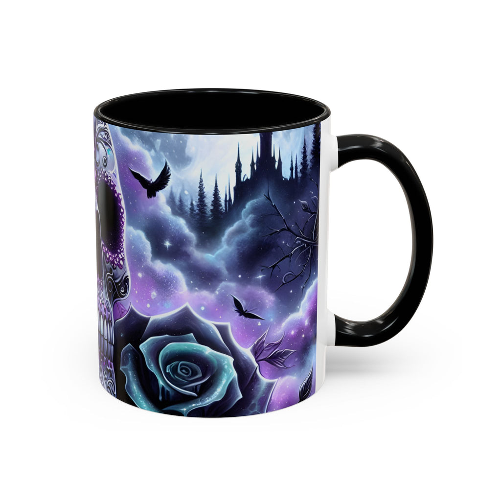 Gothic Skull Accent Coffee Mug - 11oz & 15oz roses fantasy