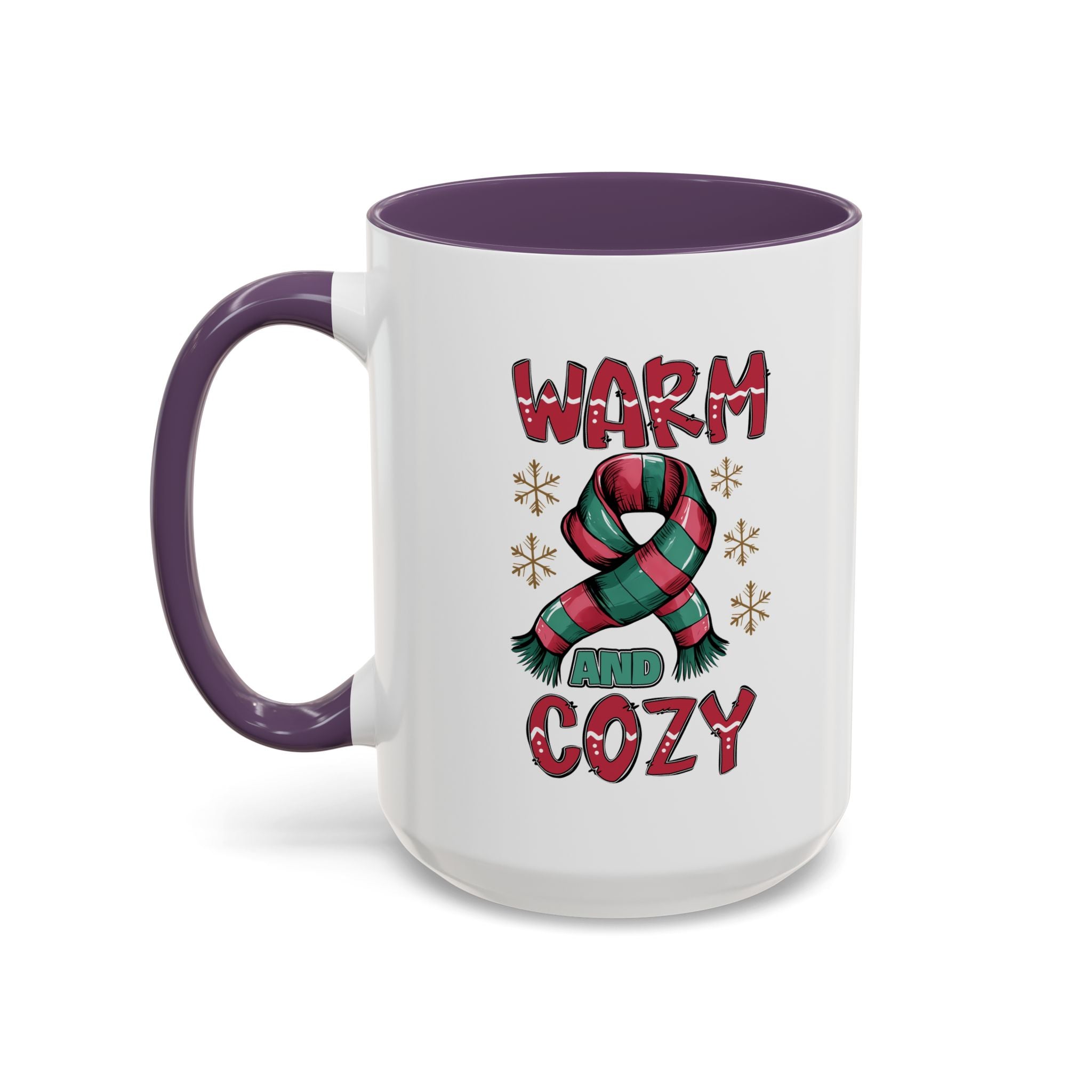 Warm & Cozy Holiday Accent Coffee Mug - Perfect for Winter Mornings, Christmas Gifts, Hot Beverage Lovers, Seasonal Decor, Cozy Vibes