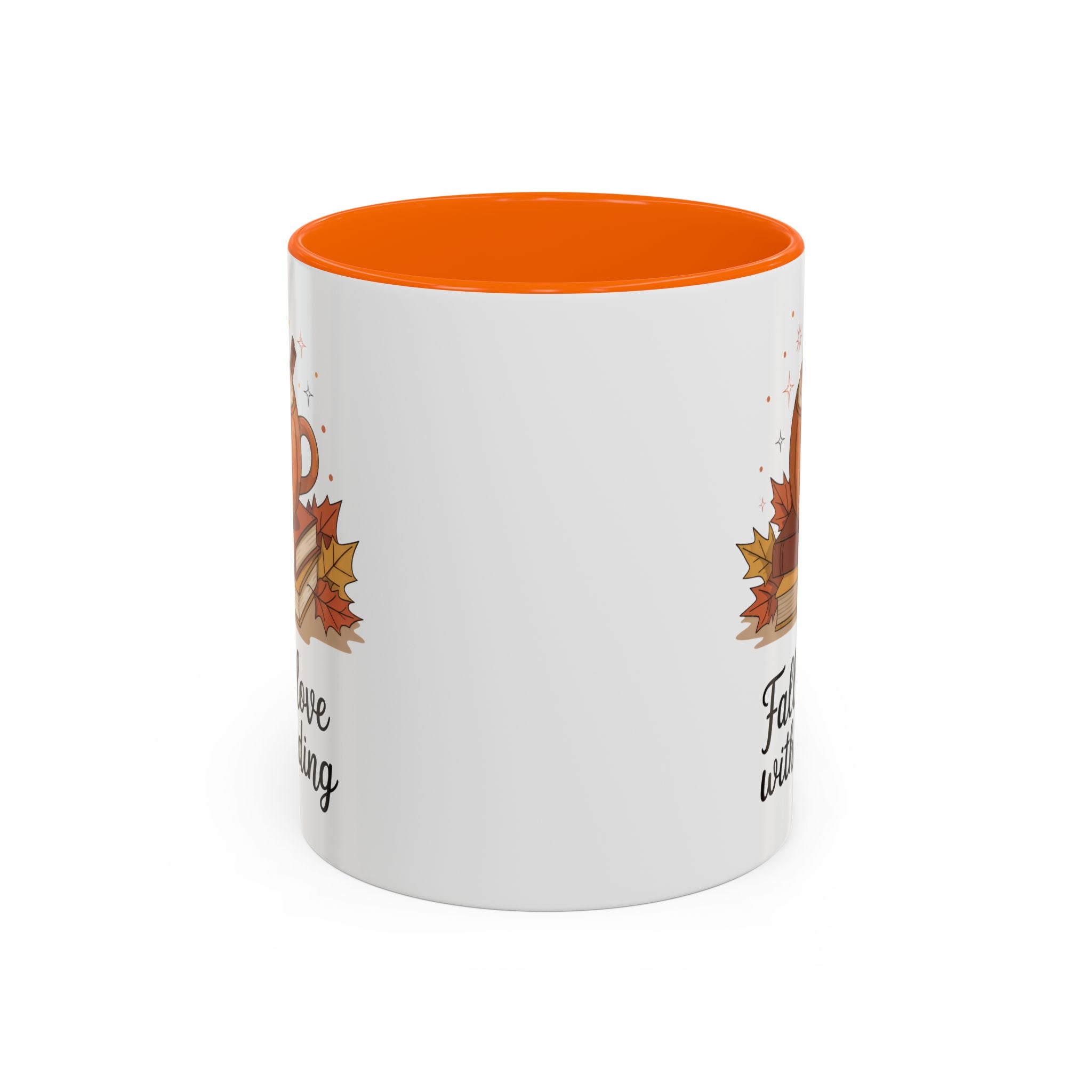 Fall-Themed Coffee Mug for Book Lovers