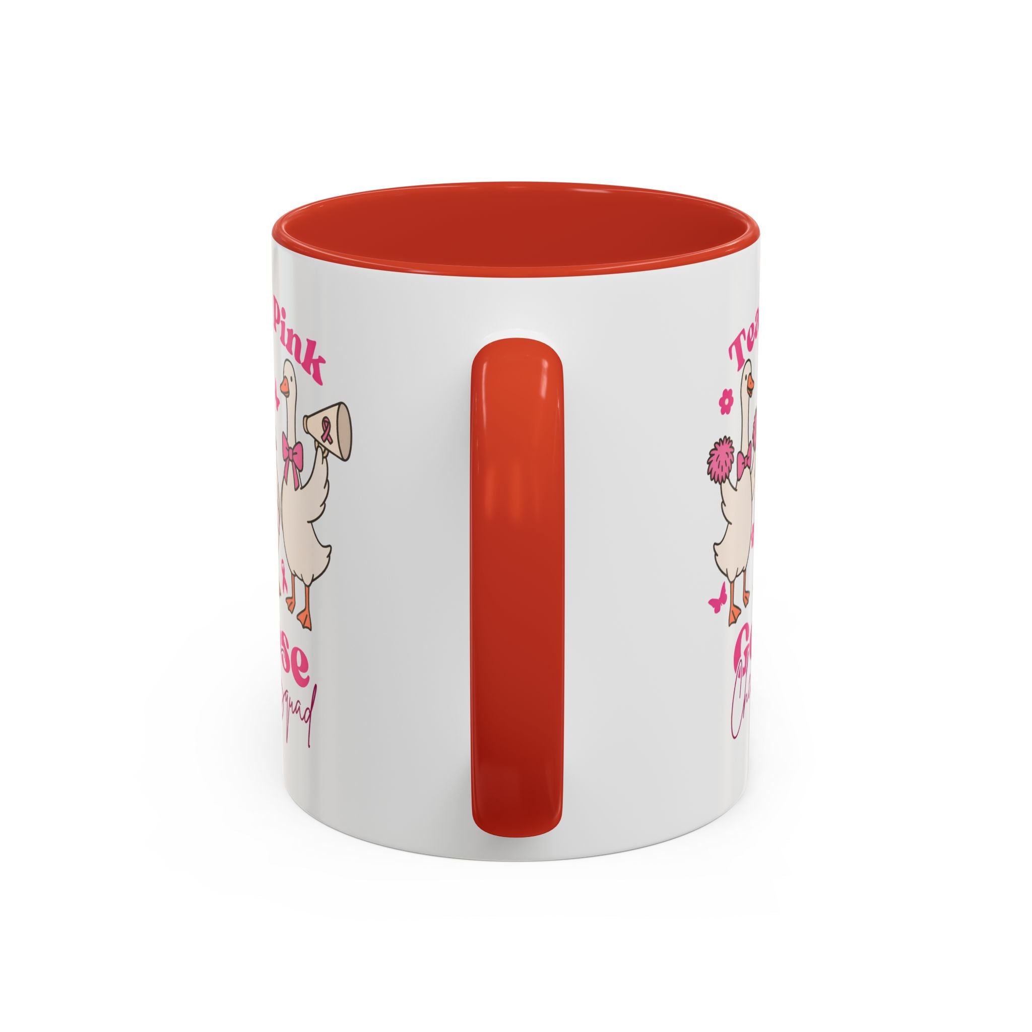 cancer awareness Team Pink Goose Cheer Squad Coffee Mug - Cute Animal Mug for Fun Gifts,   Home Decor/Office Use