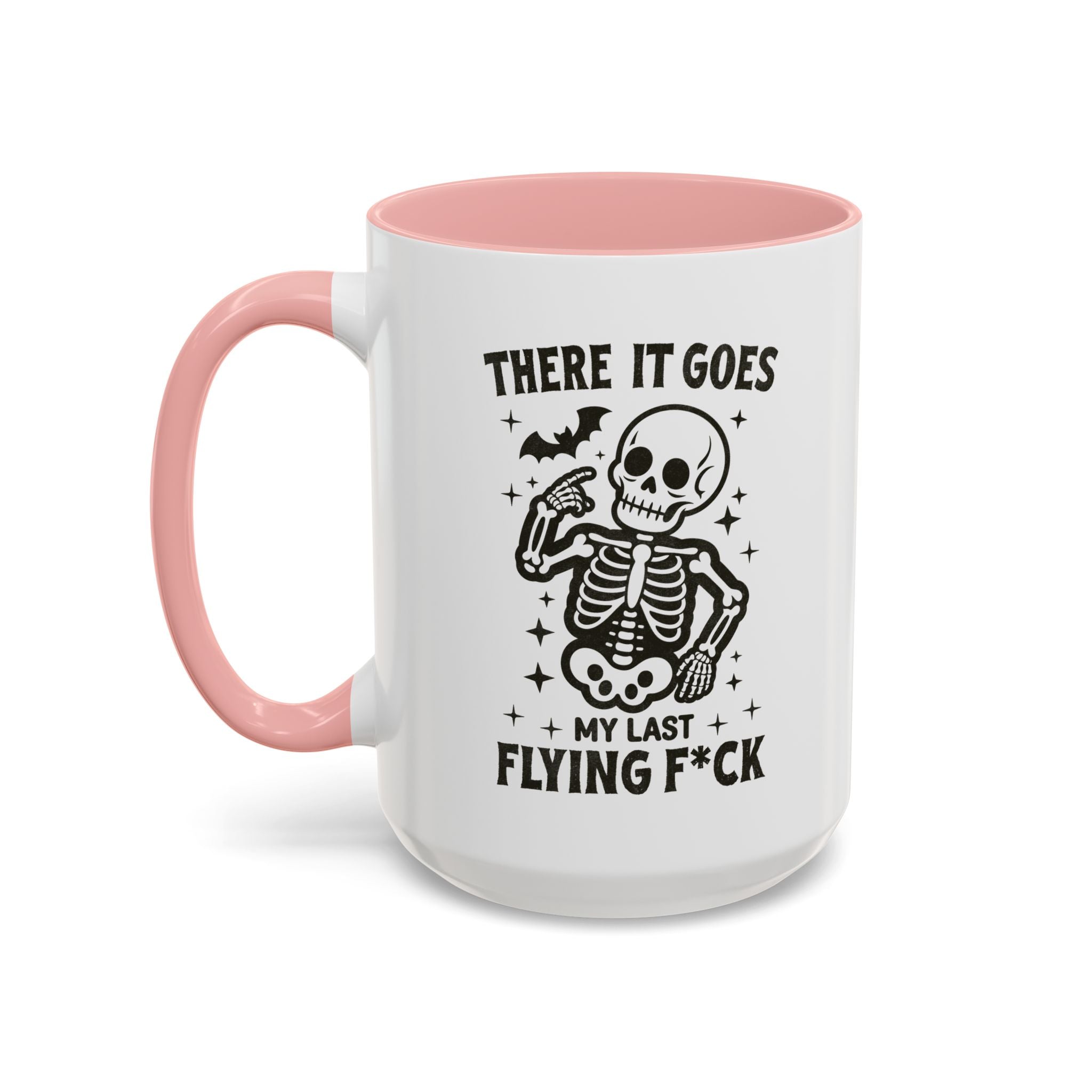 There It Goes Skeleton Coffee Mug – 'My Last Flying F*ck' Funny Gothic Accent Mug (11/15oz)