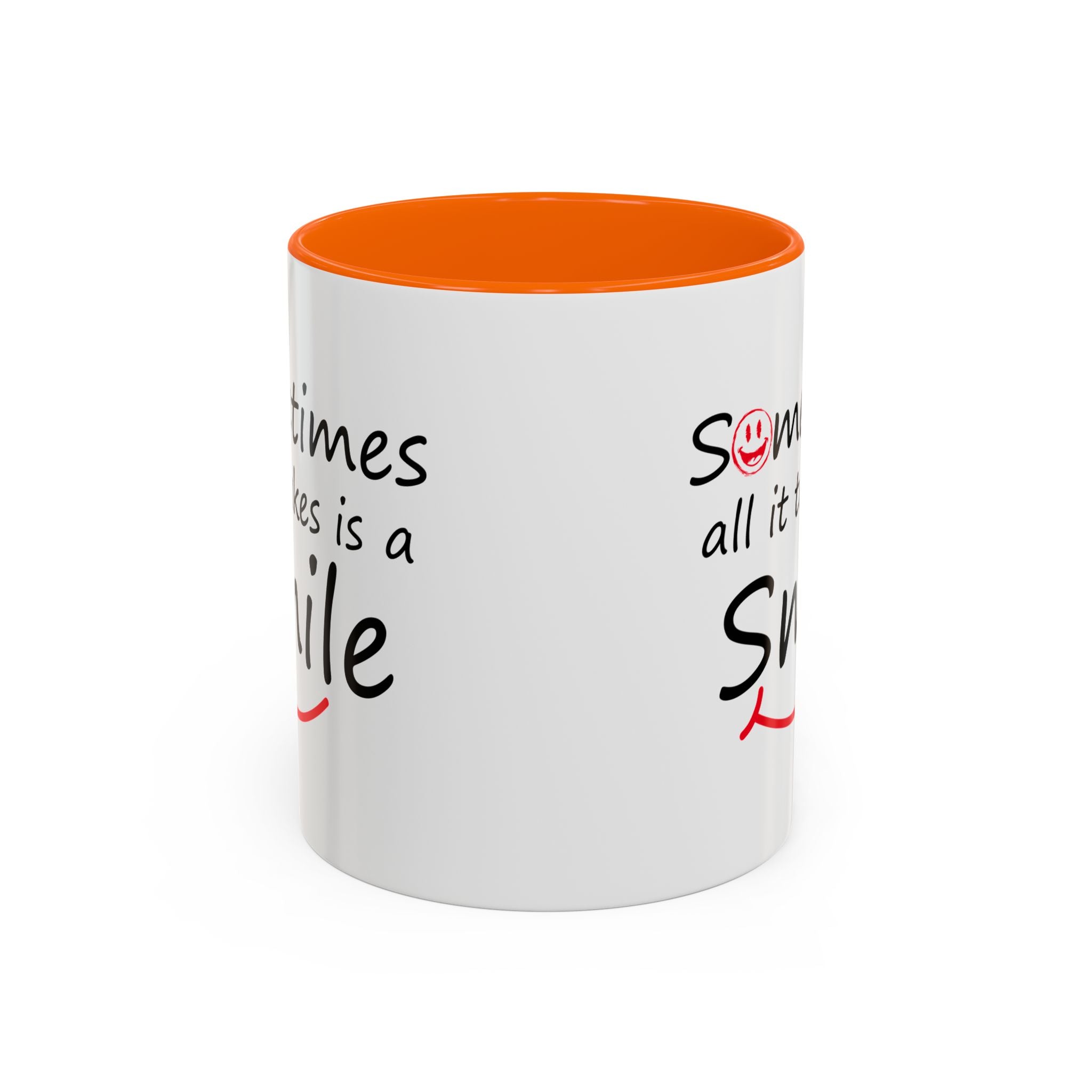 Inspirational Coffee Mug - "Sometimes All It Takes is a Smile" - Perfect Gift for Friends and Family