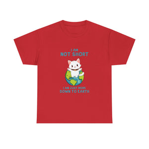 Cute Cat Earth T-Shirt, Funny Tee  Gift for Cat Lovers, Short Awareness Message, Casual Wear, Animal Lover Apparel