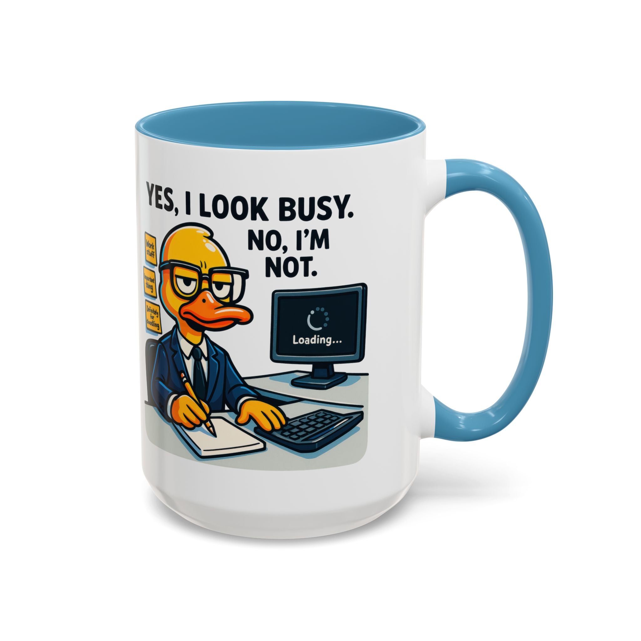 Funny Office Mug, Quirky Coffee Cup, Duck Humor Mug, Gift for Coworkers, Cute Desk Mug