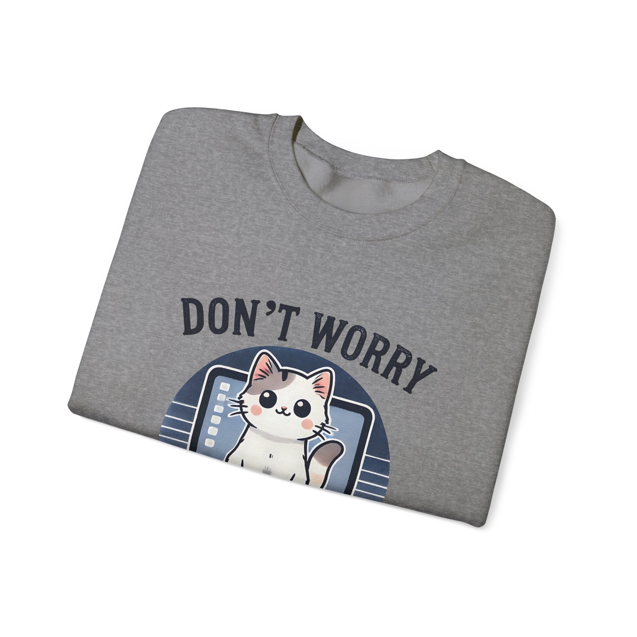 Tech Support Cat Crewneck Sweatshirt – Fun Gift for IT Lovers