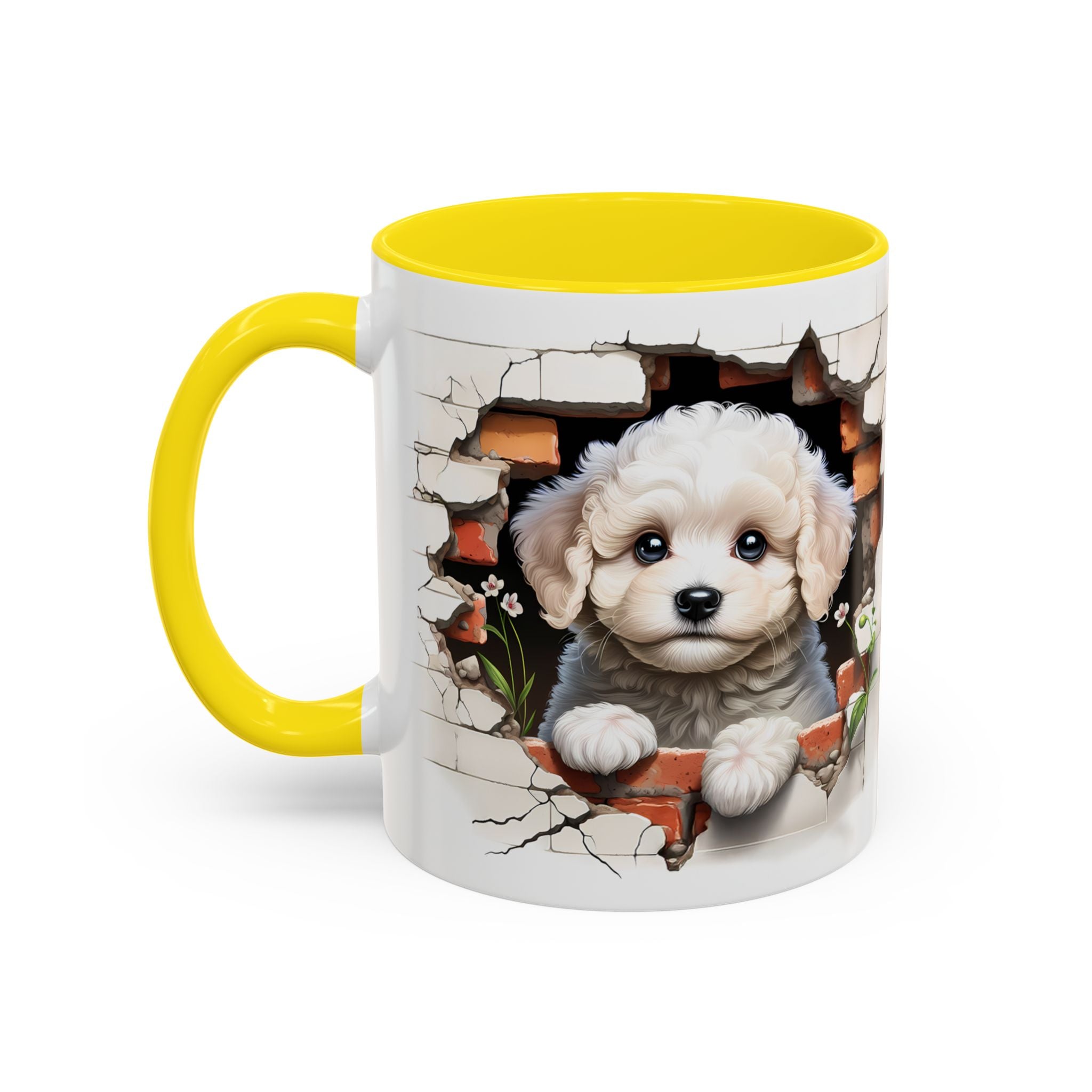 Cute Puppy Accent Coffee Mug - Adorable Dog Lover Gift, Pet-Themed Mug, Home Decor, Ideal for Gifts, Animal Enthusiast