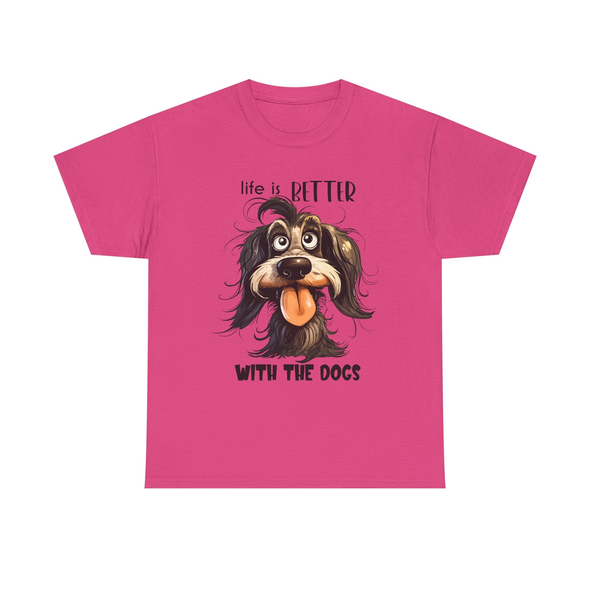 Life is Better with the Dogs Unisex Tee, Funny Dog Lover T-Shirt, Pet Gift, Dog Mom Shirt, Animal Lover Apparel