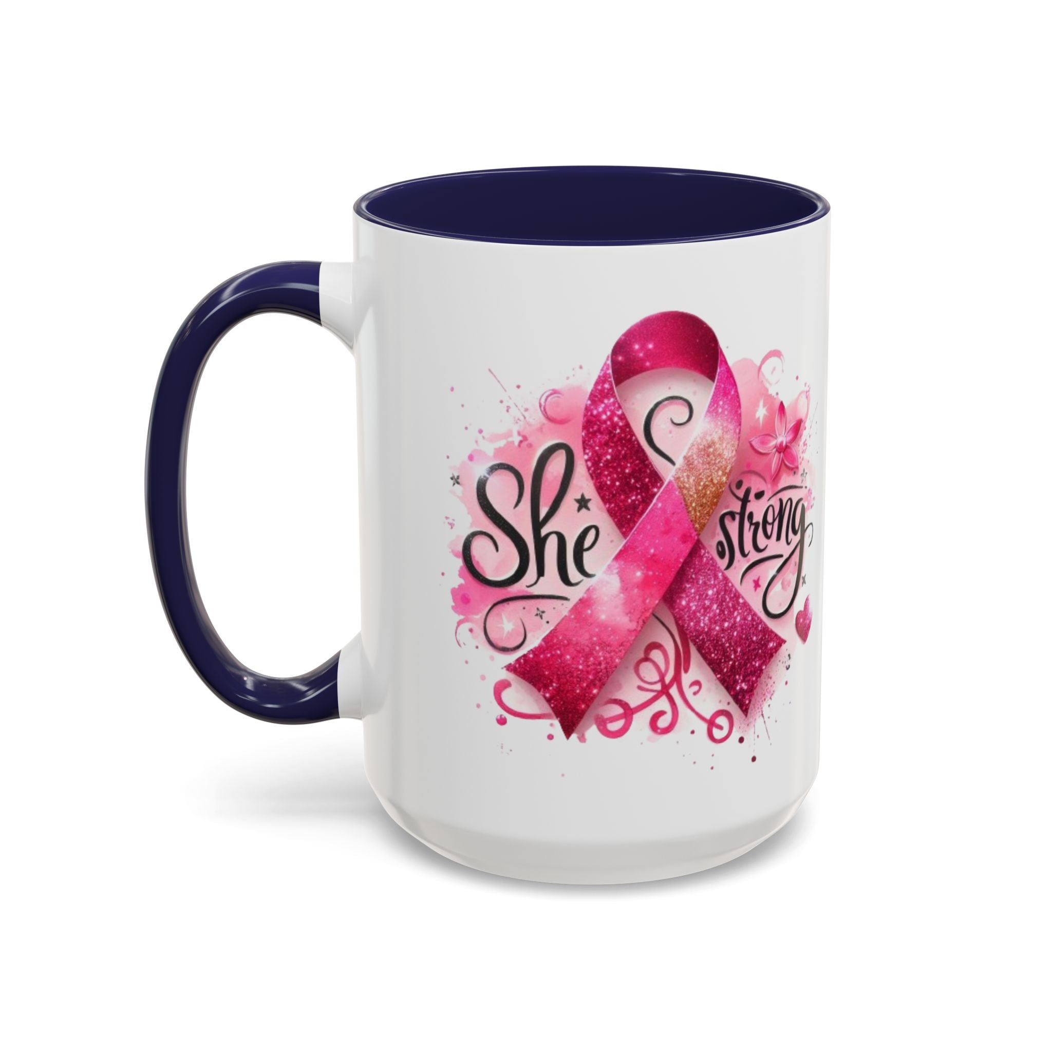 Empowering Pink Ribbon Coffee Mug - Gift for Survivors, Breast Cancer Awareness, Motivational Mug, Inspirational Drinkware, Self-Care Gift