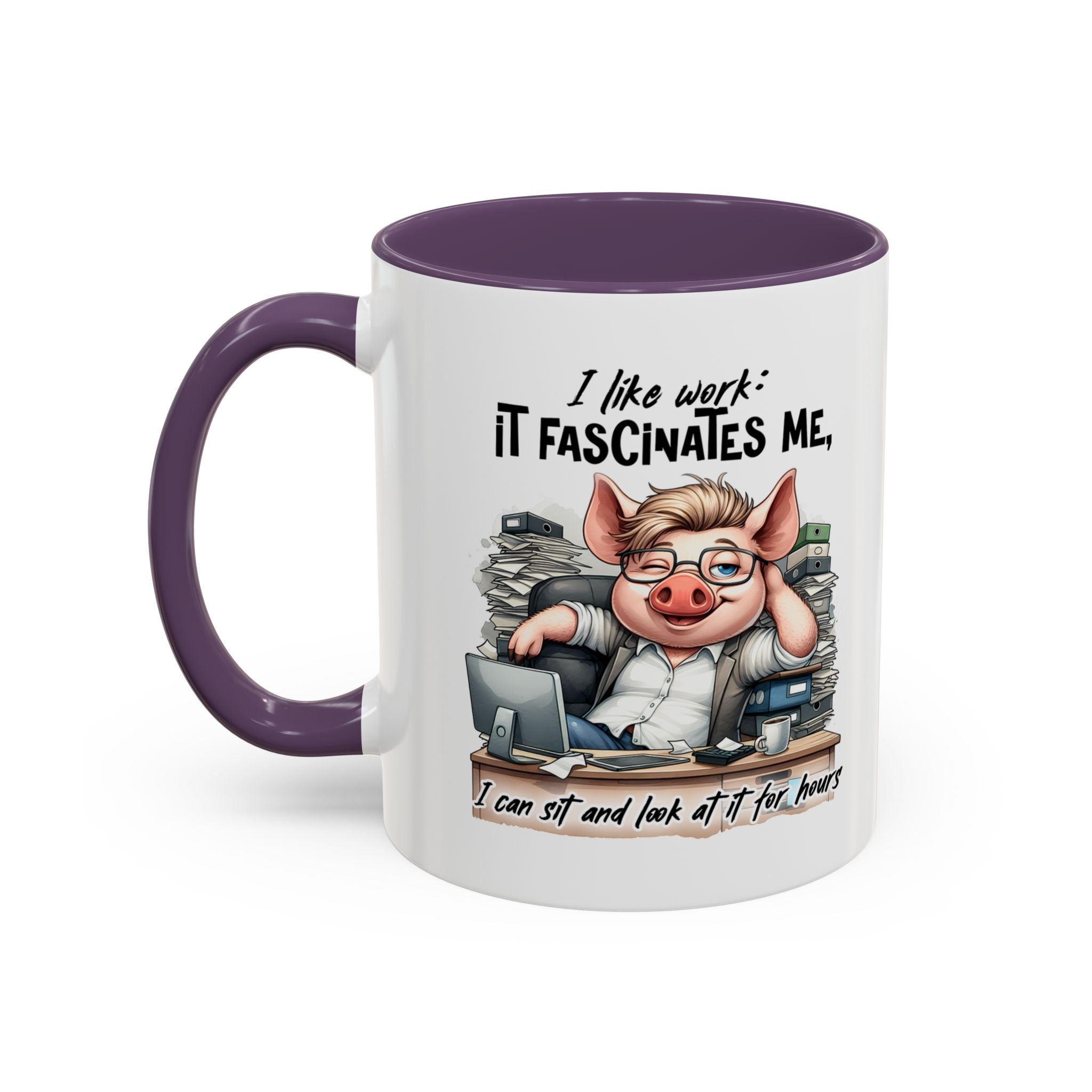 Whimsical Pig Coffee Mug, Funny Gift for Animal Lovers, Unique Office Mug, Cute Coffee Cup, Perfect for Birthdays, Holidays