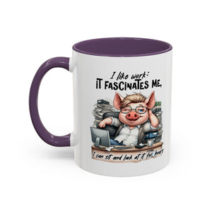 Whimsical Pig Coffee Mug, Funny Gift for Animal Lovers, Unique Office Mug, Cute Coffee Cup, Perfect for Birthdays, Holidays