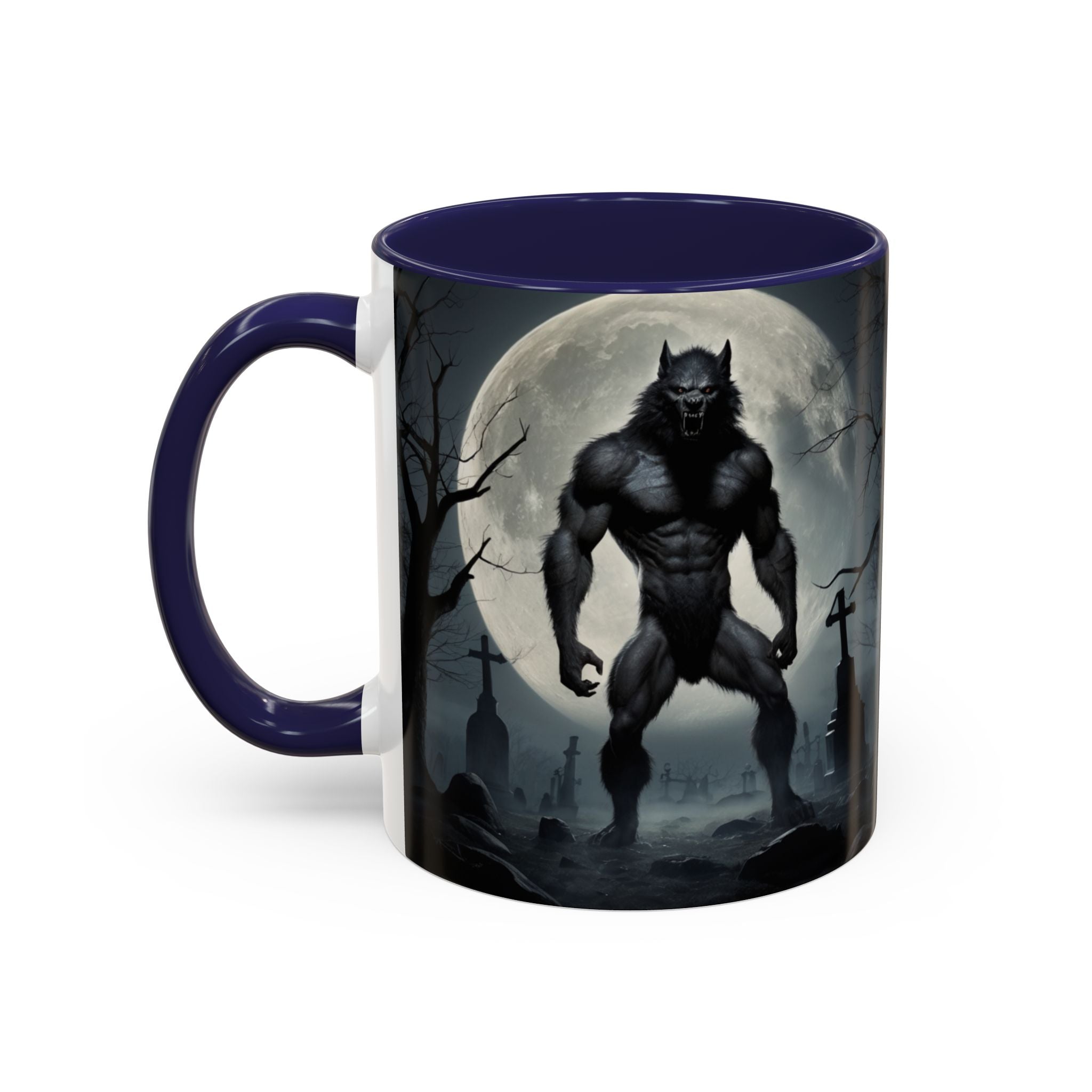 Werewolf Moon Coffee Mug — Gothic Graveyard Accent Mug (11/15oz) fantasy