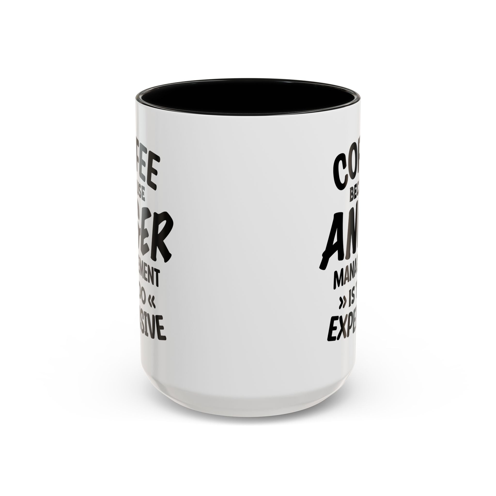 Funny Anger Management Coffee Mug, Gift for Coffee Lovers, Stress Relief, Black Accent, Humorous Cup for Friends, Office Humor, Funny Gifts