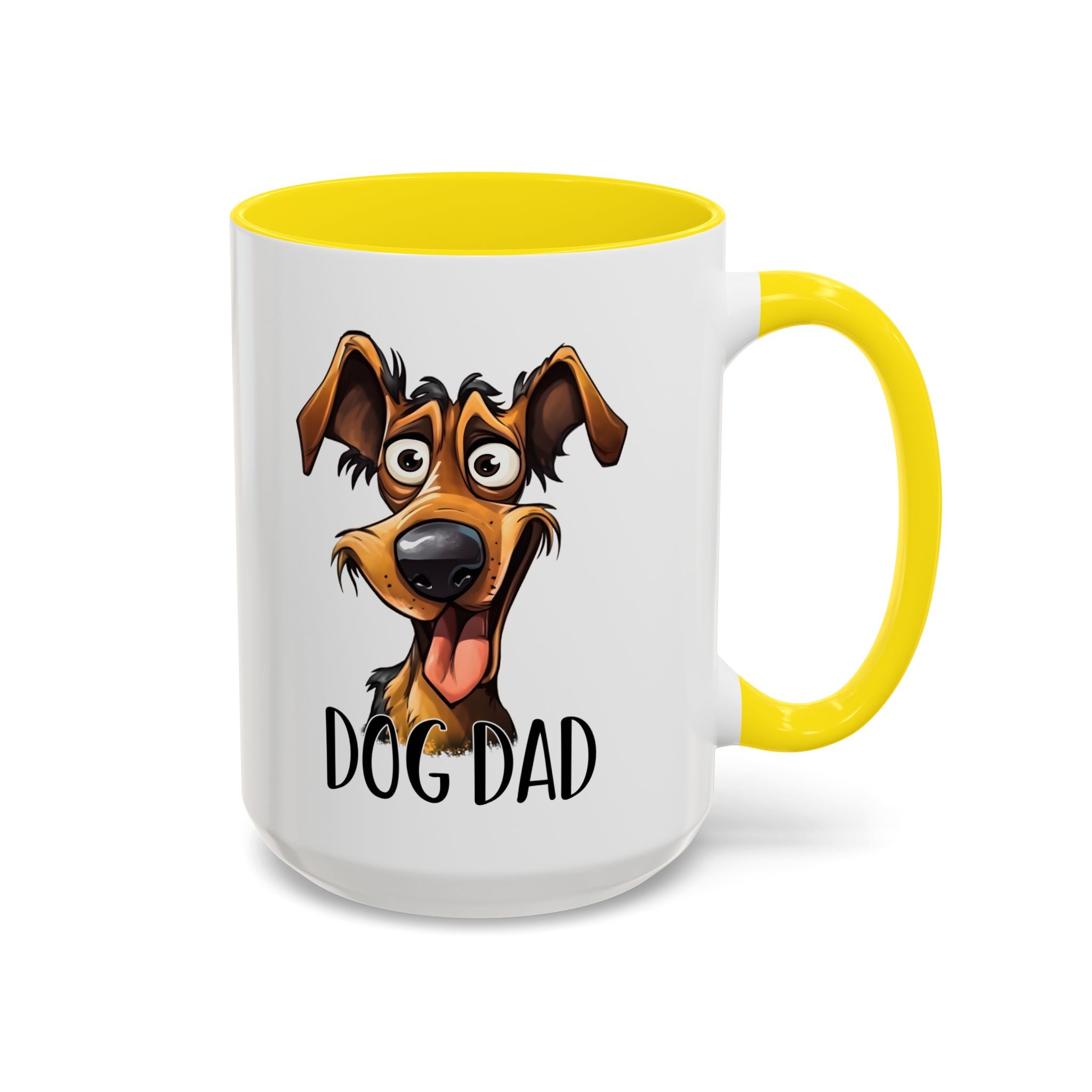 Dog Dad Accent Coffee Mug - Fun Gift for Dog Lovers, Pet Fathers, Father's Day, Birthday, Coffee Lovers