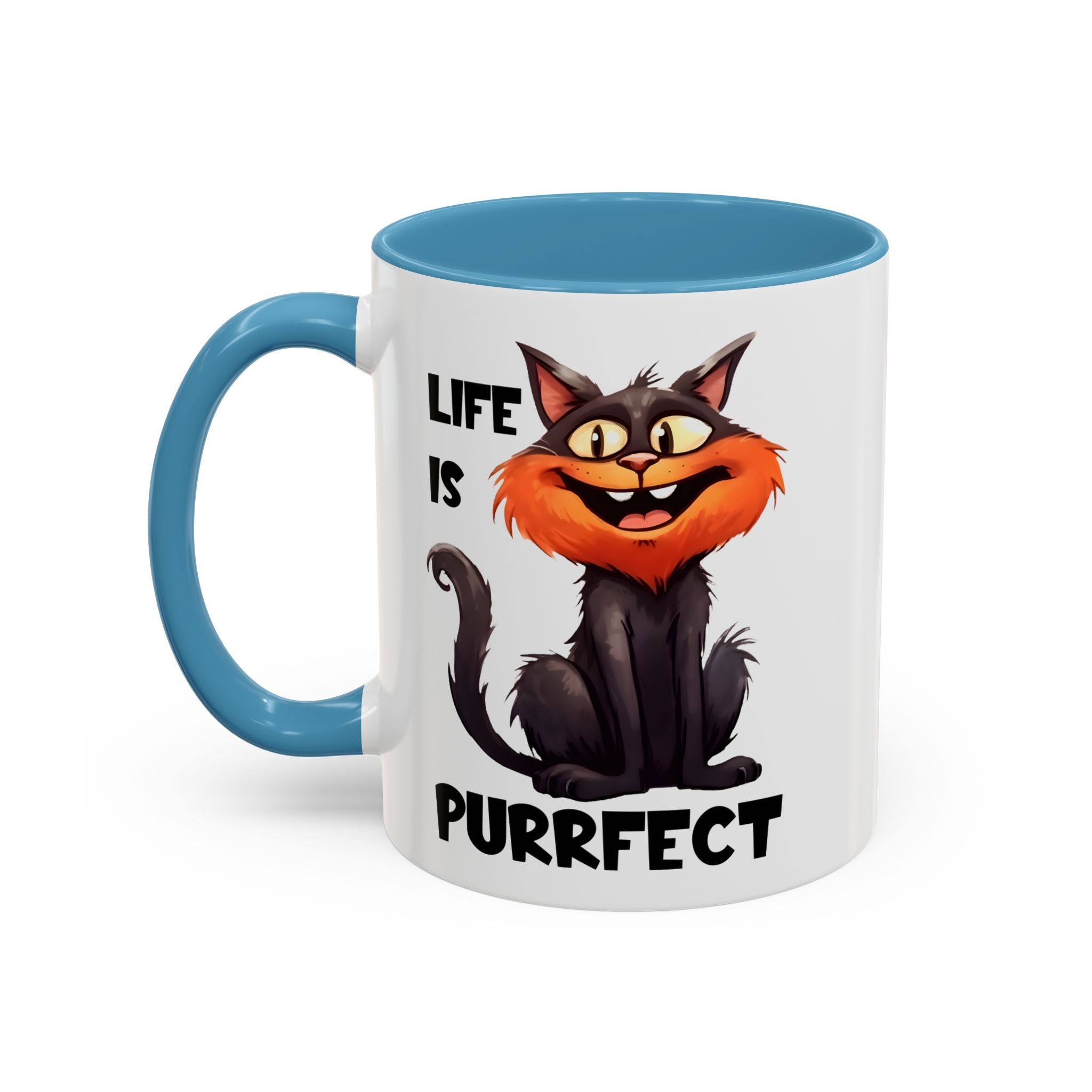 Purrfect Cat Accent Coffee Mug, Cat Lover Gift, Funny Drinkware, Cute Kitchen Accessory, Pet Owner Mug, Unique Gift Idea