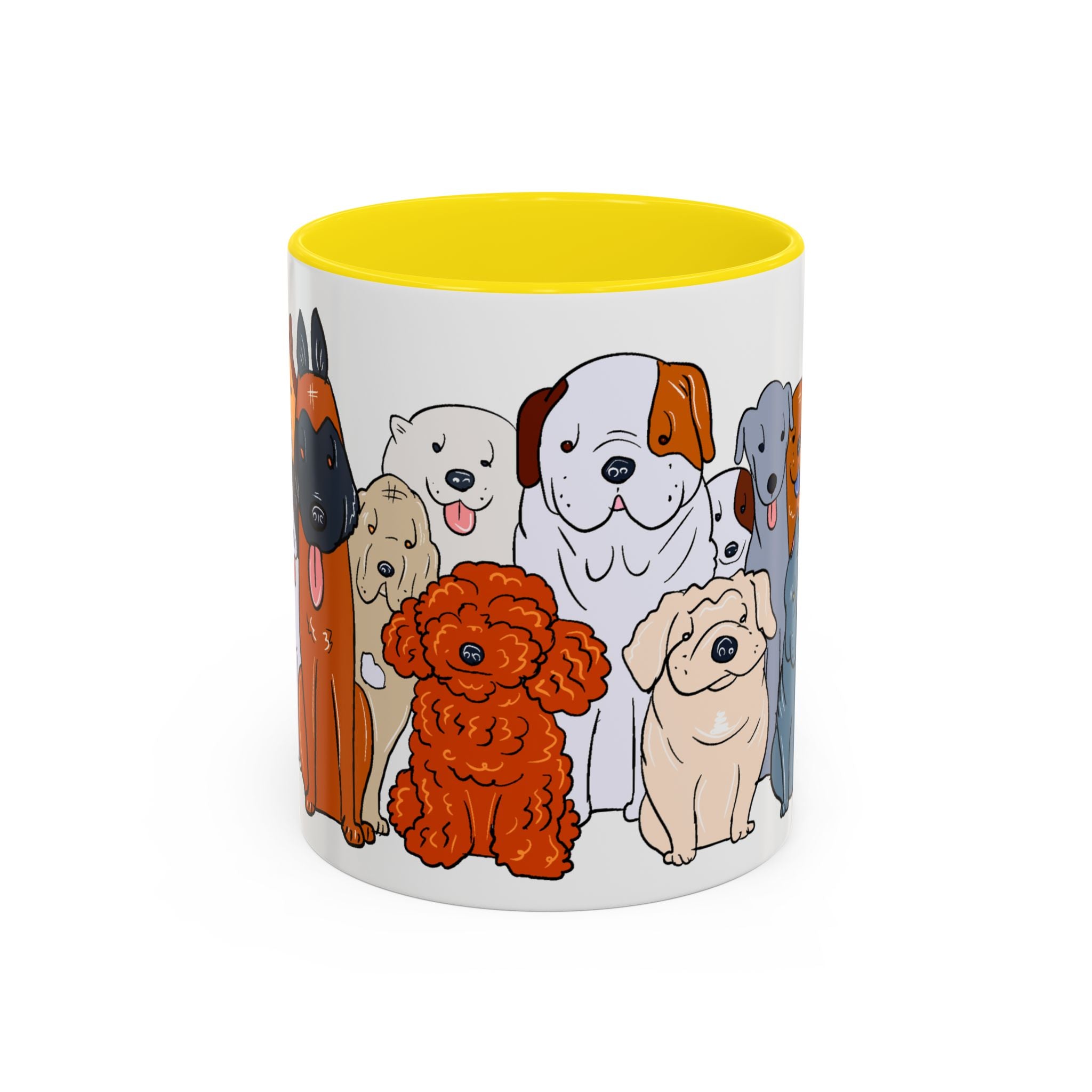 Cute Dog Breed Accent Coffee Mug, Pet Lover Gift, Canine Mug, Gifts for Dog Owners, Puppy Lover Mug