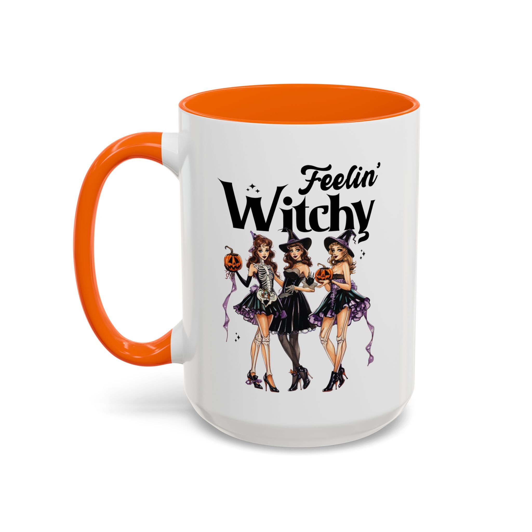 Witchy Accent Coffee Mug - Spooky Halloween Mug, Witchy Decor, Gift for Her, Fall Coffee Cup, Party Mug