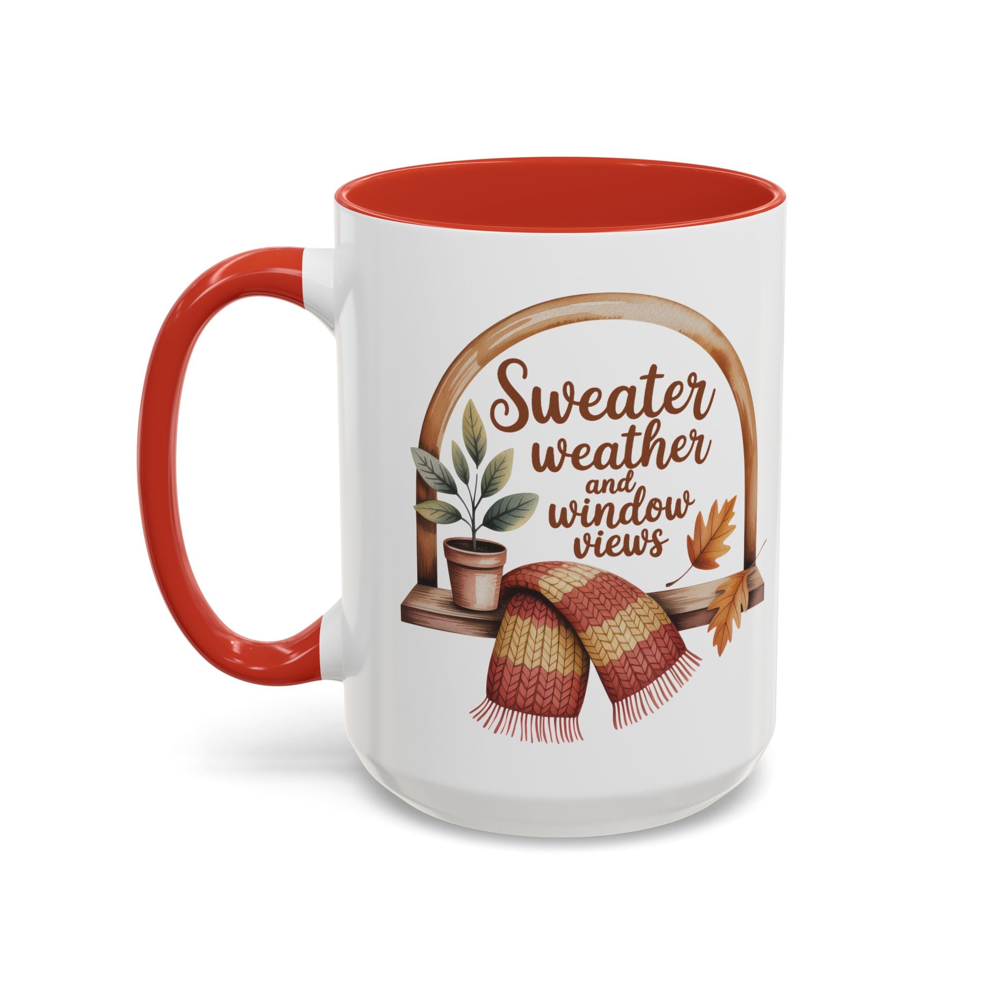 Sweater Weather Coffee Mug - Cozy Autumn Vibes fall season vibe winter gateway