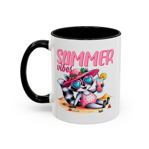 Summer Vibes Accent Coffee Mug - Fun & Colorful Design for Relaxing Moments