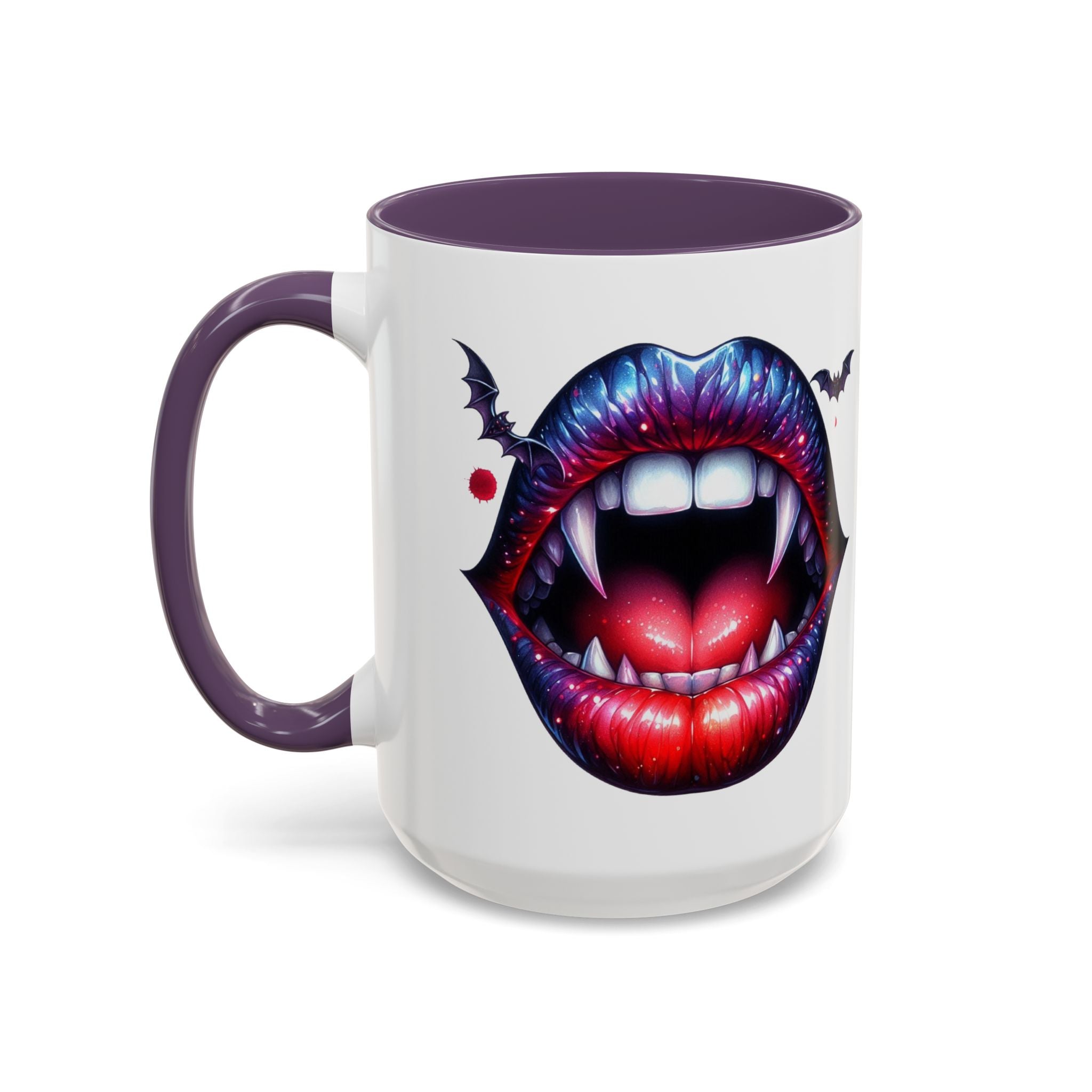 Vampire Lips Coffee Mug, Gothic Drinkware, Halloween Gift, Spooky Kitchen Decor, Vampires, Halloween Party Accessories
