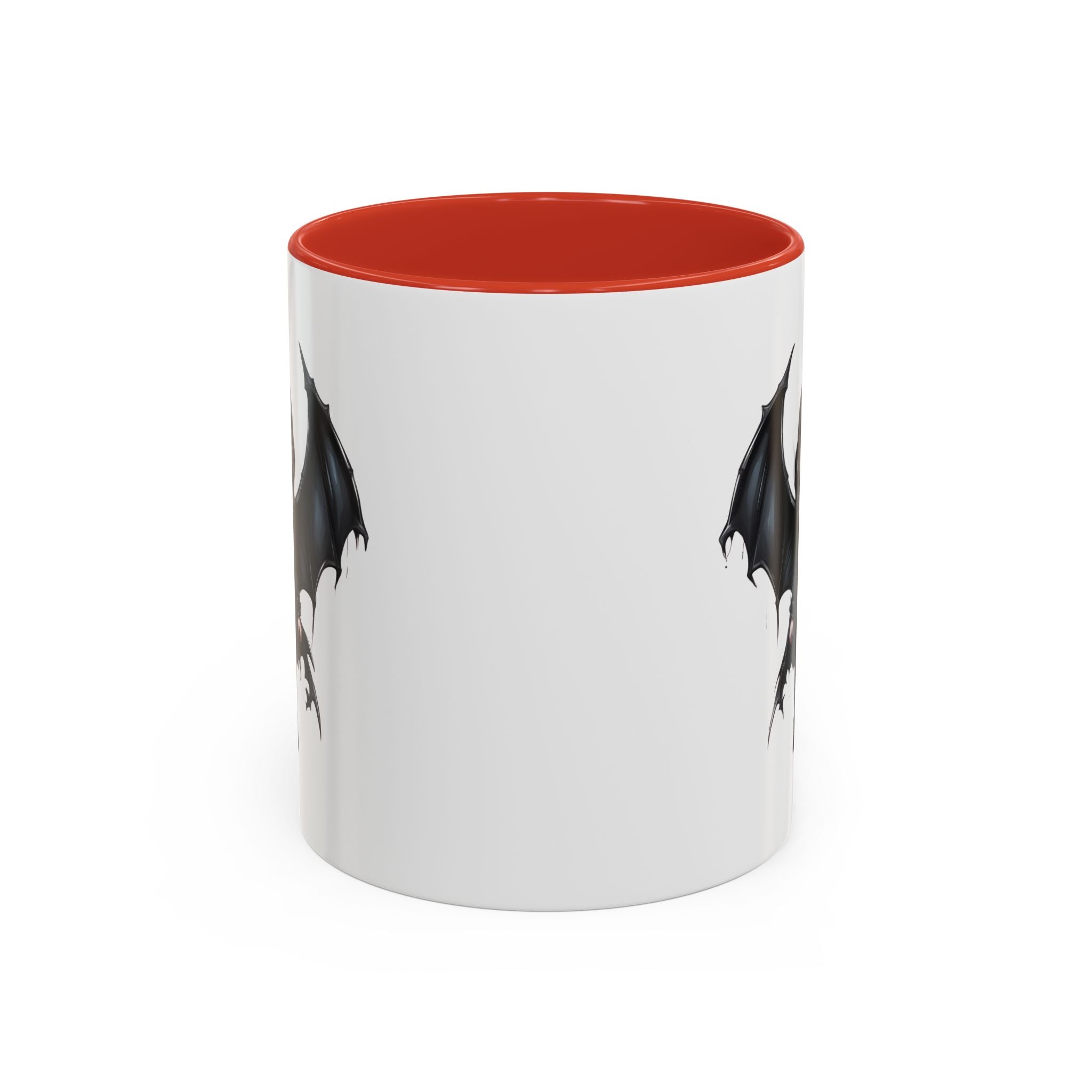 Gothic vampire girl with bat wings horror art Accent Coffee Mug (11, 15oz) vamp18