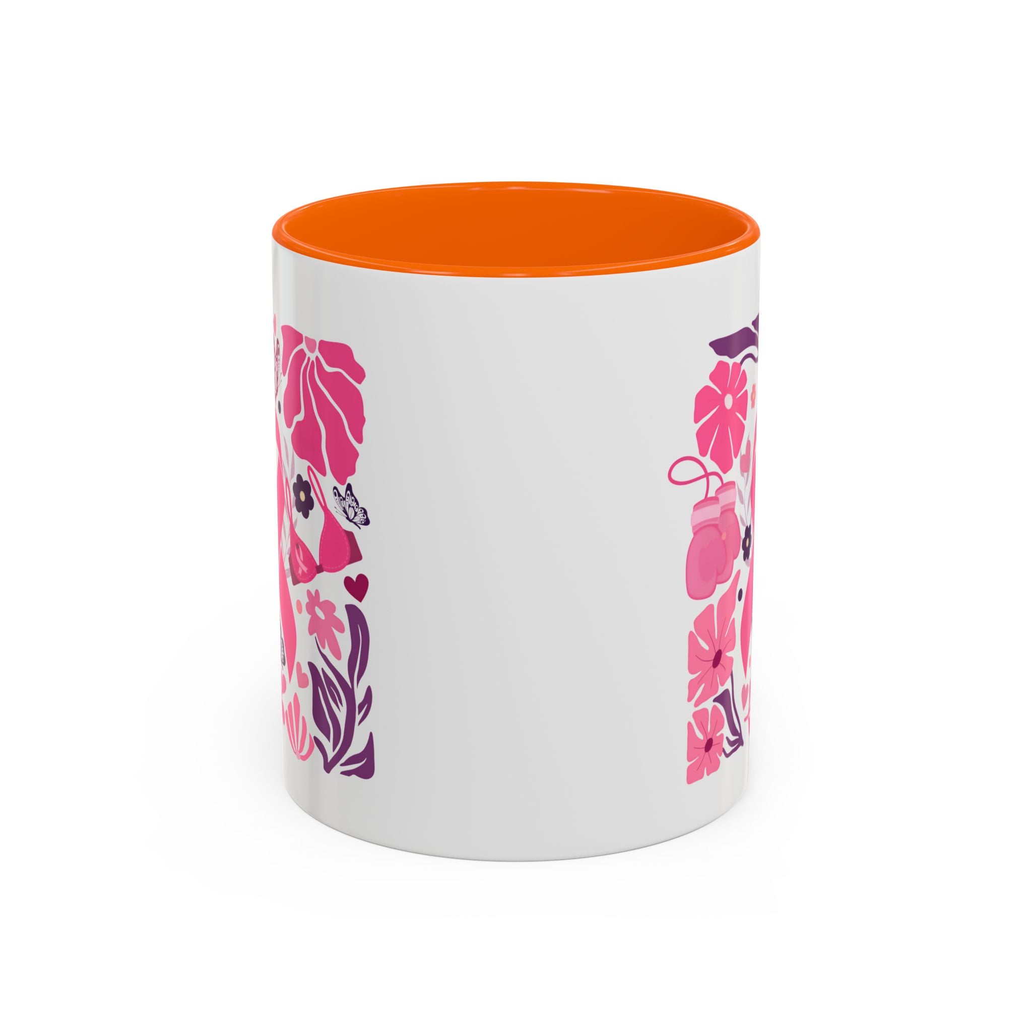 Pink Floral Awareness Coffee Mug, Breast Cancer Awareness Mug, Gift for Her, Supportive Drinkware, Motivational Mug