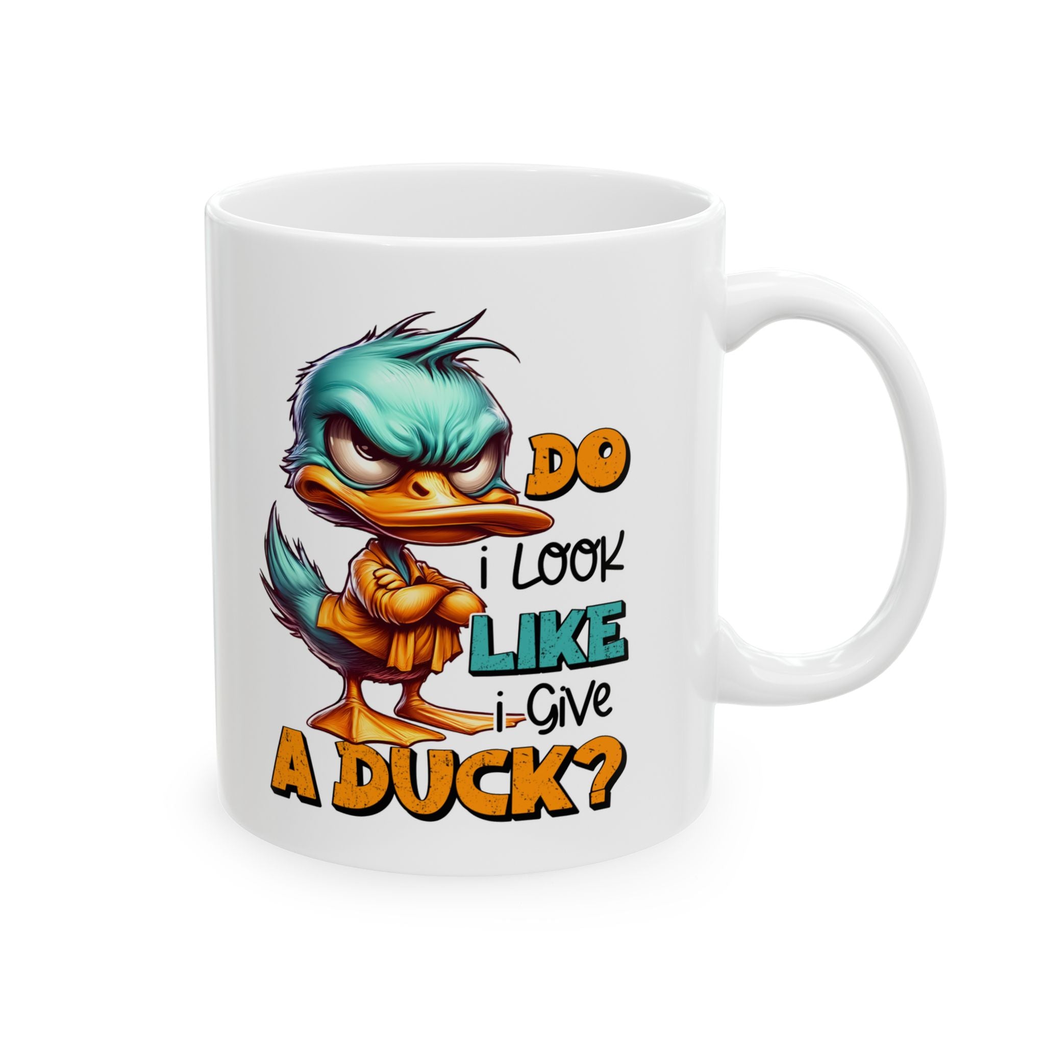 funny duck attitude coffee  Mug for Coffee Lovers, Funny Gift, Tea Mug, Cartoon Character Mug, Unique Kitchen Decor