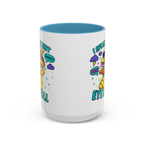 attitude Sassy Eye Roll Coffee Mug,  for Coffee Lovers, Gift for Friends, Quirky Tea Mug, Humor  Cute Kitchen Decor