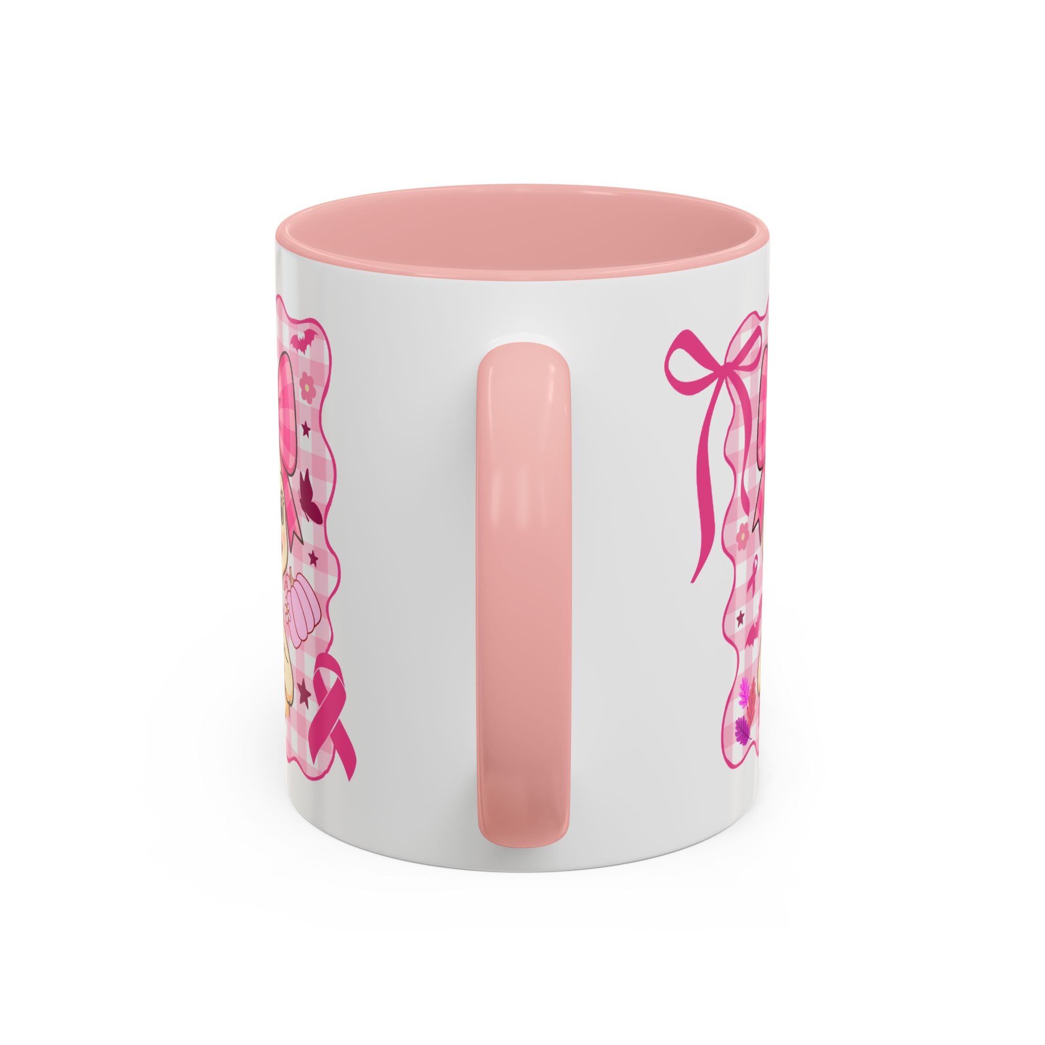 Pink Ribbon Duck Coffee Mug for Breast Cancer Awareness, Cute Gift for Her, Supportive Breast Cancer Mug, Unique Coffee Cup, Holiday Present