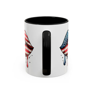 Patriotic Lip Print Coffee Mug – 11oz & 15oz