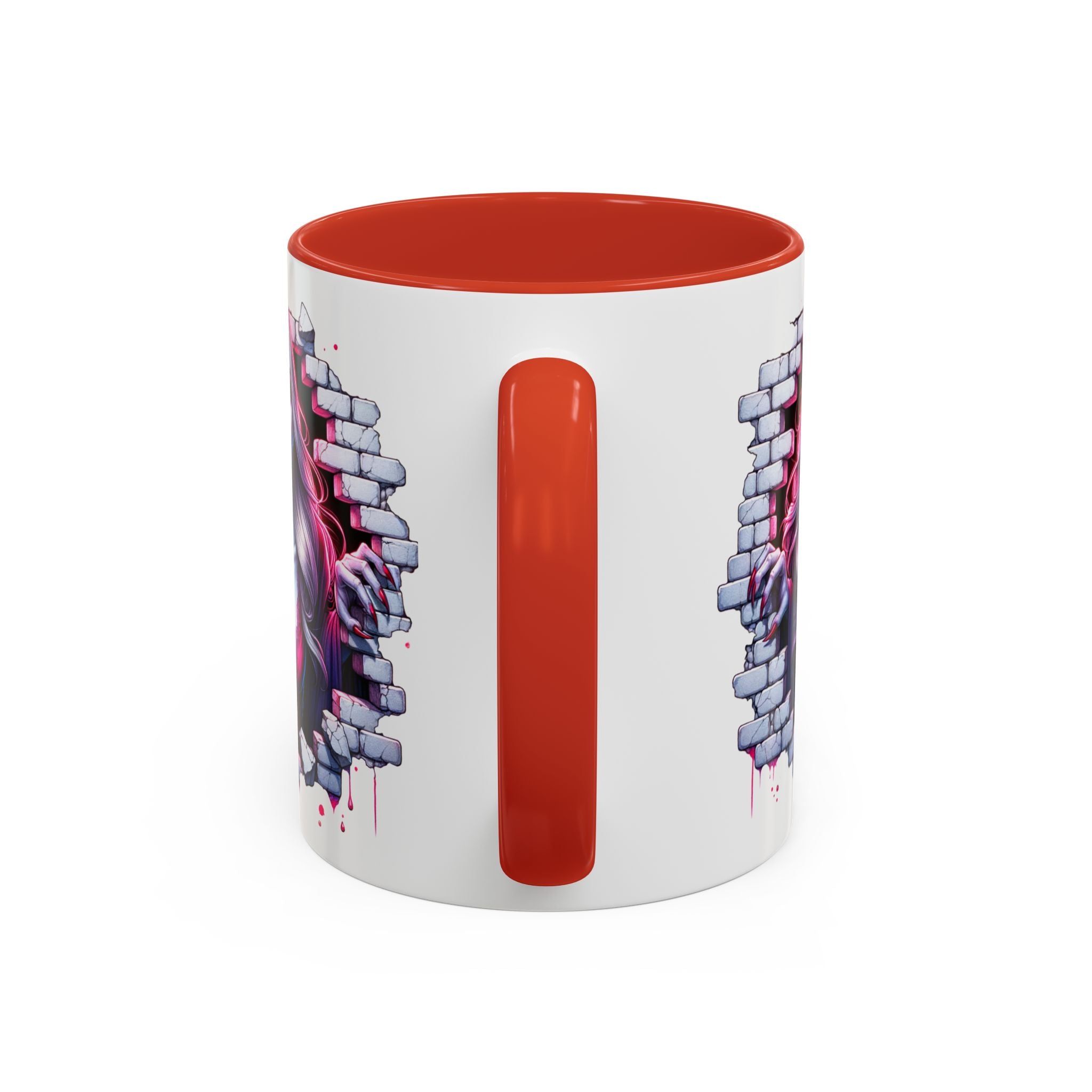Vampire Wall Art Coffee Mug - Gothic,  Perfect Gift for Halloween, Unique Art Mug, Monster Mug, Fantasy Drinkware