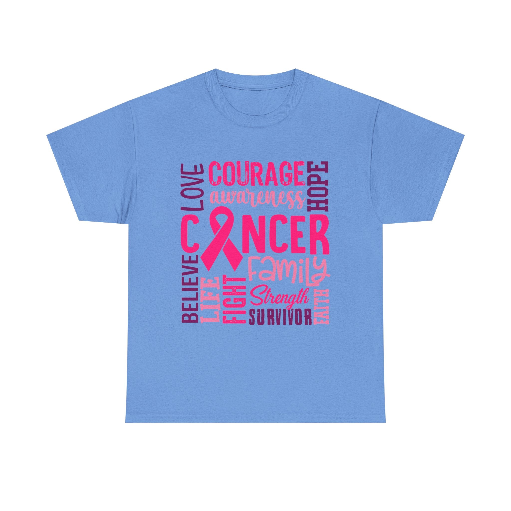 Cancer Awareness Unisex Tee, Support Cancer Fighters, Fight Against Cancer, Gift for Survivors, Hope & Love T-Shirt