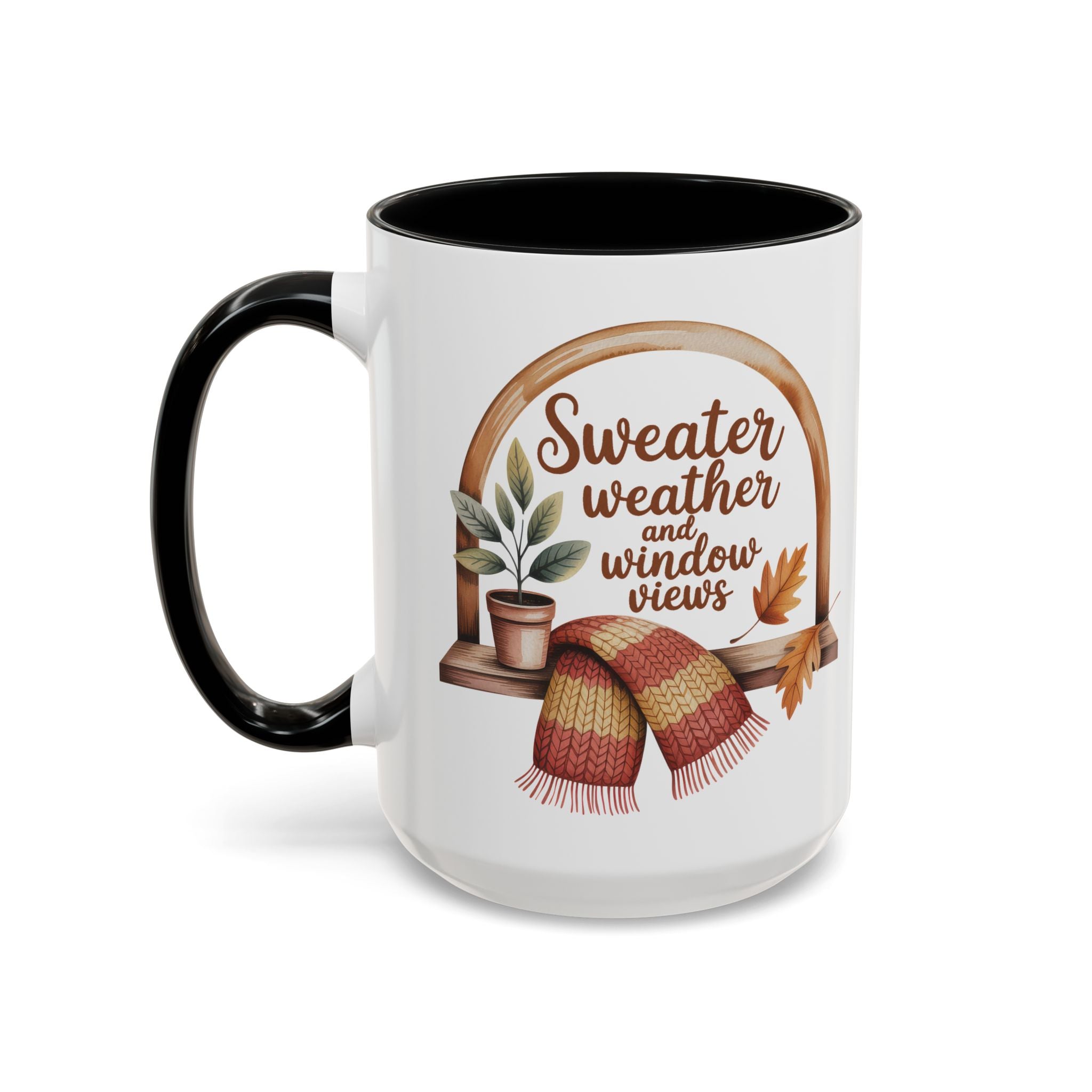Sweater Weather Coffee Mug - Cozy Autumn Vibes fall season vibe winter gateway