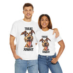 Dog Lovers Treat Junkie Tee, Unisex Dog T-Shirt, Pet Owner Gift, Funny Dog Shirt, Animal Lover Apparel, Dog Enthusiast Gift