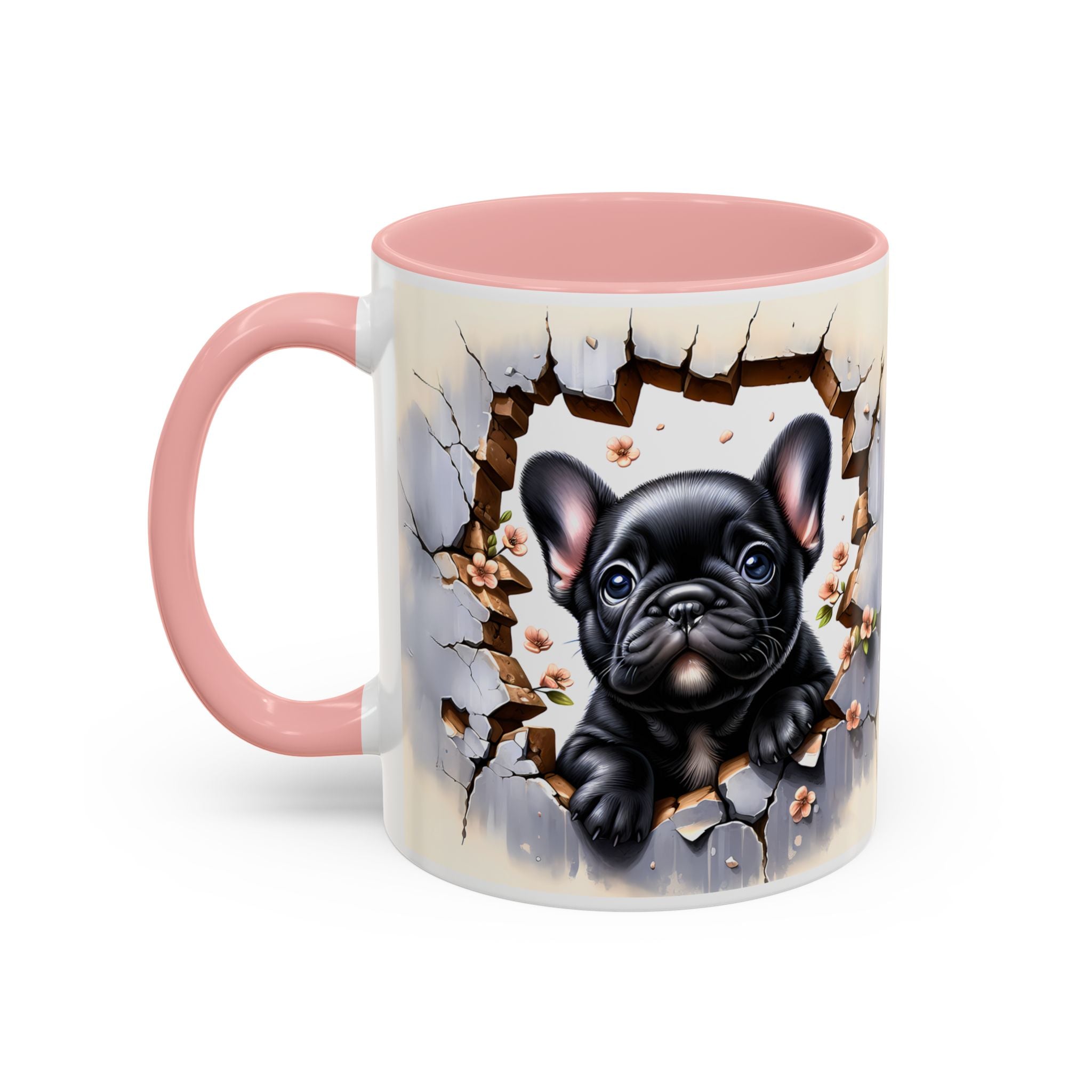 Cute French Bulldog Accent Coffee Mug, Pet Lover Gift, Dog Lover Mug, Home Office Coffee Cup, Unique Animal Print Mug