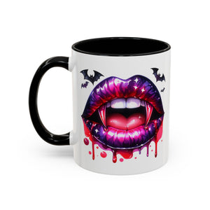 Gothic Vampire Coffee Mug, Halloween Mug, Dark Aesthetic, bats, Spooky Home Decor, Unique Coffee Cup