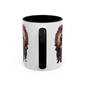 Gothic Elegance Coffee Mug - Unique Black Accent Mug for Witchy Vibes, Perfect Gift for Halloween, Goth Decor, Coffee Lovers, & Spooky