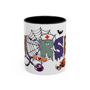 halloween nurse Accent Coffee Mug (11, 15oz) spooky