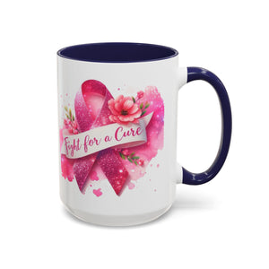 Inspirational Breast Cancer Awareness Coffee Mug - Fight for a Cure, Support Cancer Survivors, Gifts for Her, Pink Ribbon Design, [...]