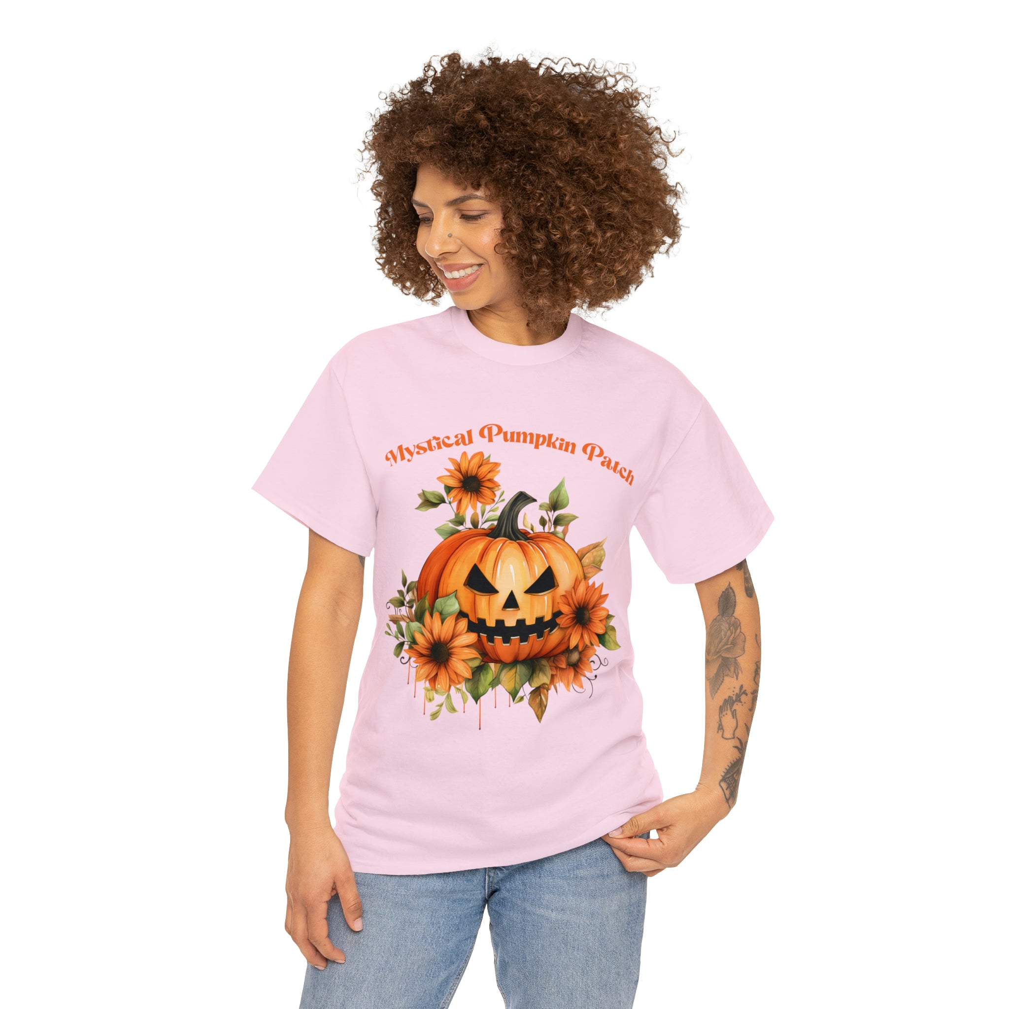 Halloween unisex t shirt mystical pumkin patch fall fun stocking stuffer Unisex Heavy Cotton Tee