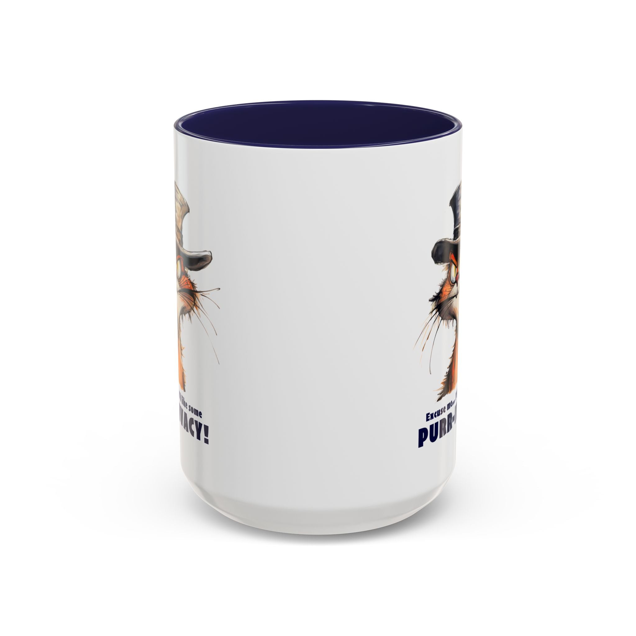 Funny Cat Coffee Mug - Purr-ivacy & Puppy Humor, Gifts for Cat Lovers, Home Office Accessories, Birthday, Pet Owner Mug