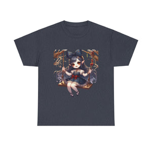 vampire girl on a swing horror Unisex Heavy Cotton Tee men women halloween #23