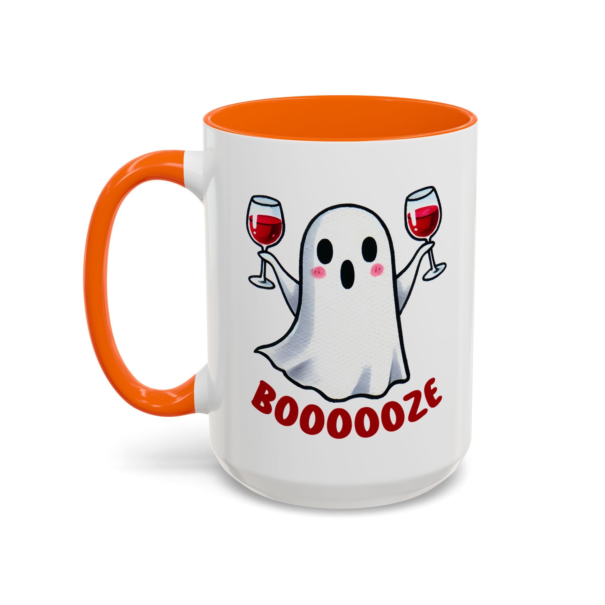 Boozy Ghost Accent Coffee Mug | Funny Halloween Tea Cup, Spooky Gift, Halloween Decor, Ghost Mug for Parties, Unique Drinkware