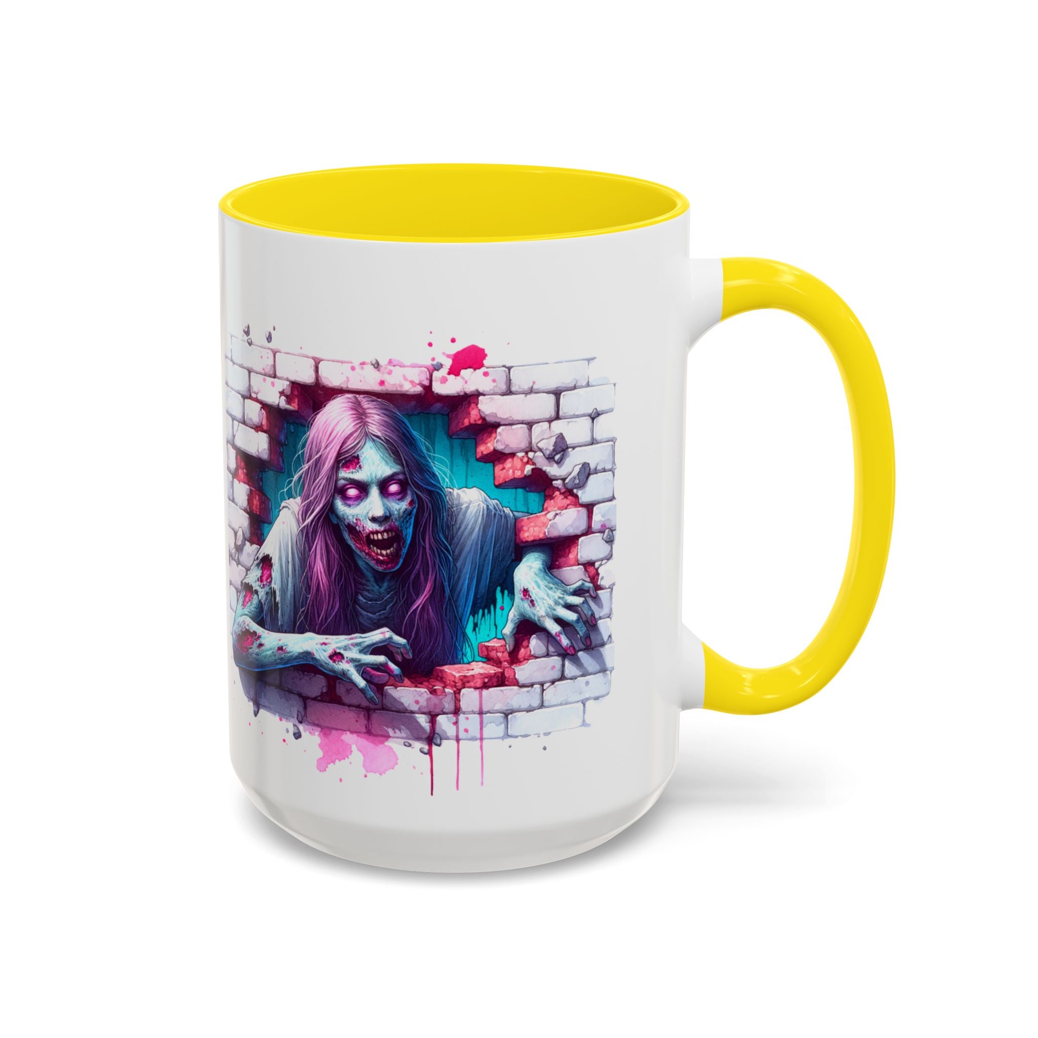 Spooky Zombie Accent Coffee Mug | Halloween Gift, Horror Decor, Unique Coffee Cup, Gothic Style, Zombie Art