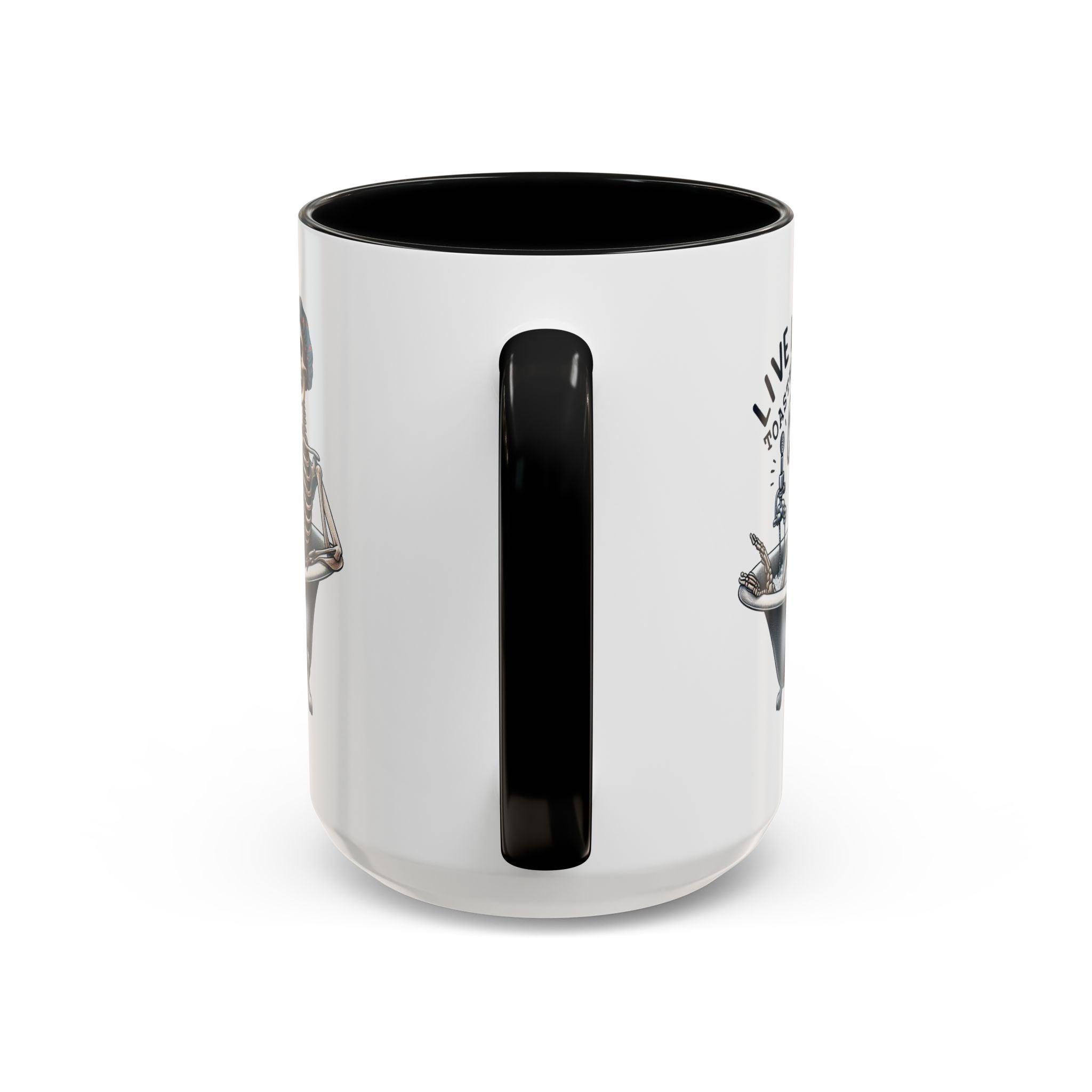 Skeleton Bath Time Coffee Mug, Live Laugh Roast & Relax Skeleton Mug, Funny Gift for Halloween, Quirky Kitchen Decor, Unique Coffee Cup