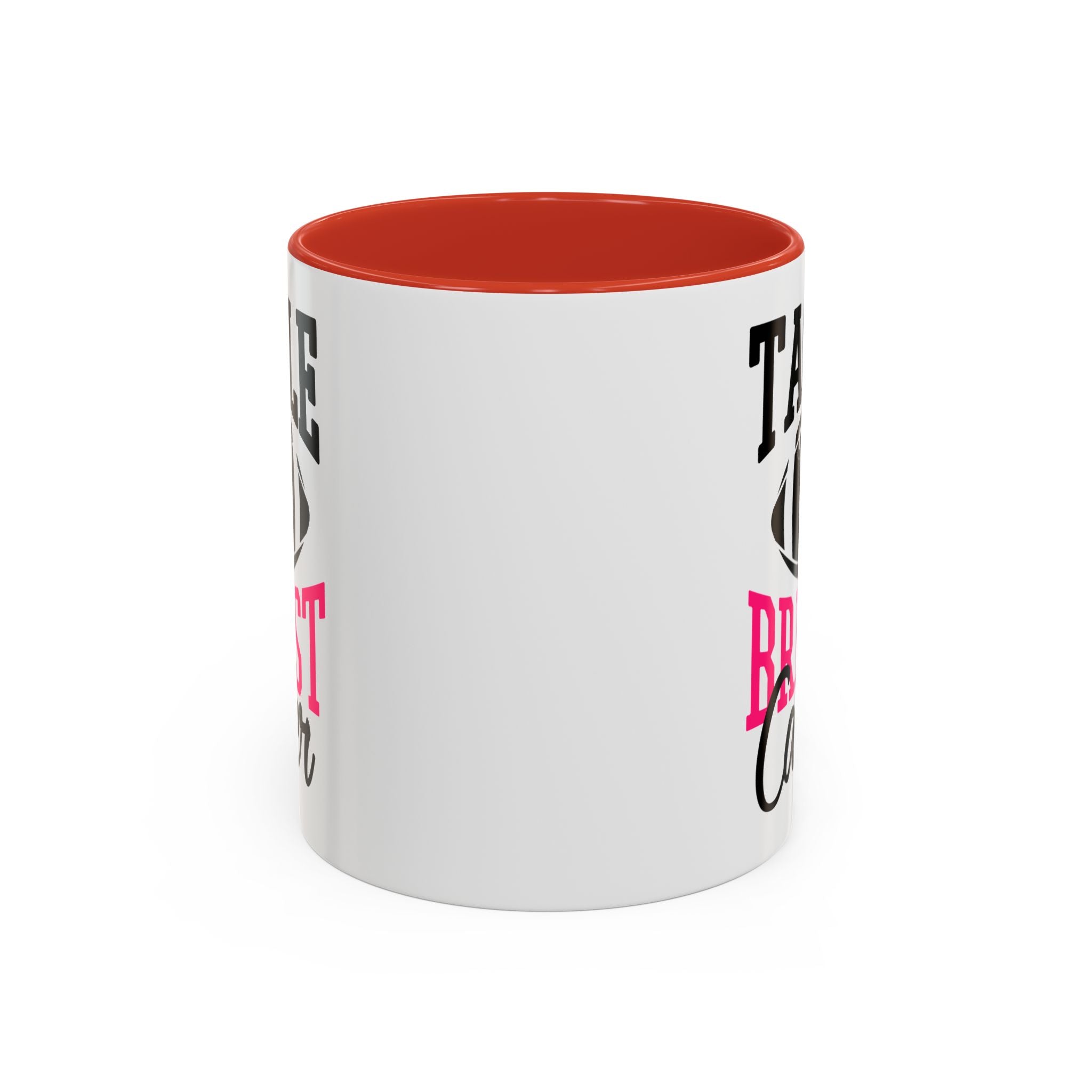 Tackle Breast Cancer Coffee Mug, Supportive Gift for Football Fans, Awareness Mug, Cheer Team Spirit, Fundraiser Drinkware