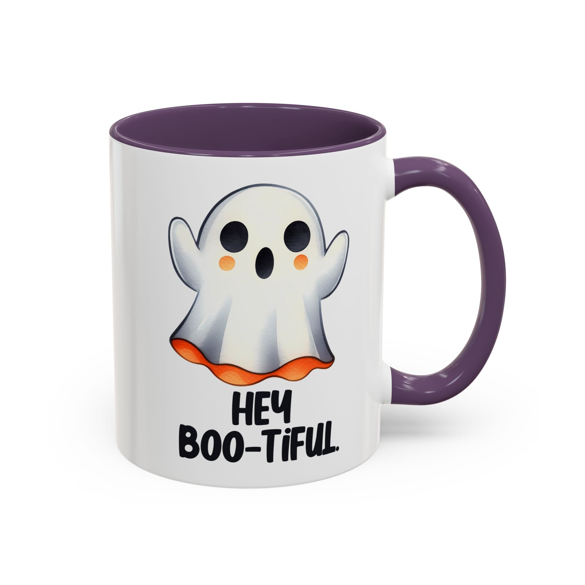 Hey Boo-tiful Ghost Coffee Mug, Halloween Mug, Cute Gift, Spooky Decor, Fun Mug
