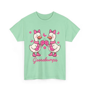 Cancer awareness Goosebumps Unisex Cotton Tee for Animal Lovers, Gift for Friends, Casual Wear,