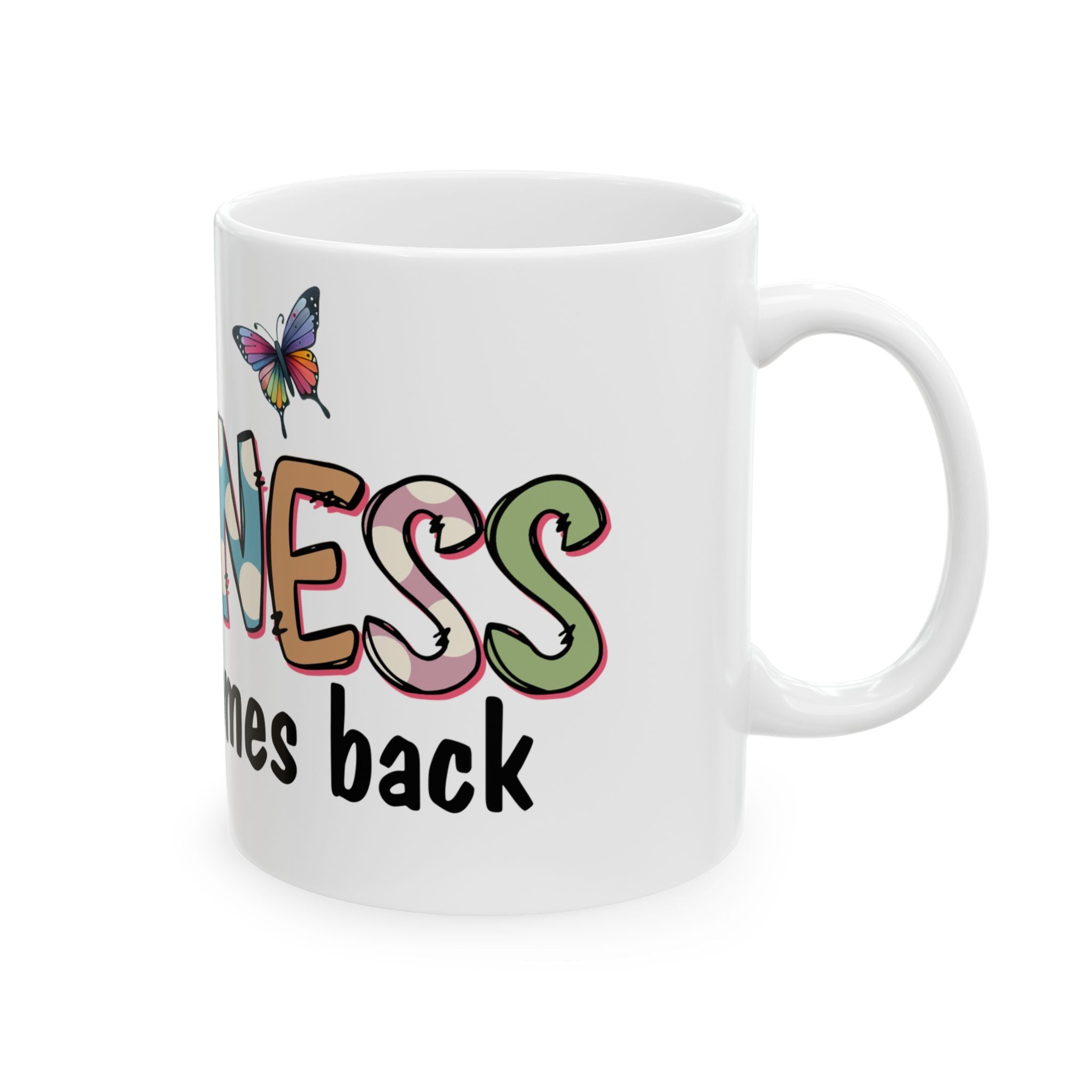 Kindness coffee Mug - Inspiring Gift, Coffee Cup, Butterfly Design, Motivational Drinkware, For Friends & Family