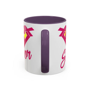 Survivor Mug 11oz & 15oz | Cancer Awareness, Motivational Gift, Empowerment, Superhero Theme, Unique Coffee Cup