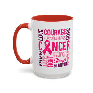 Inspirational Cancer Awareness Coffee Mug, Support Gift, Hope for Survivors, Breast Cancer Month, Motivational Mug, Encouragement Mug